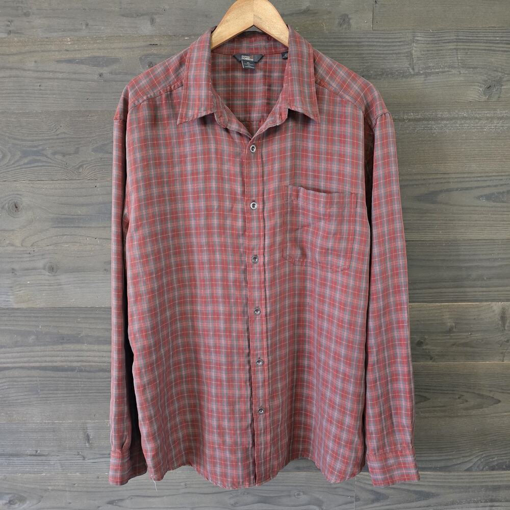 Royal Robbins Men Multicolor Plaid Long Sleeve Button Down Shirt Size Xl